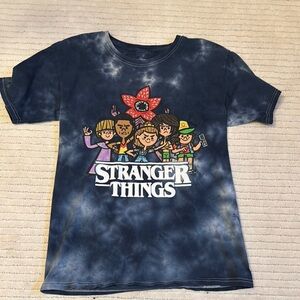 Kids Netflix Stranger Things Vintage Tie-Dye T-Shirt - Blue